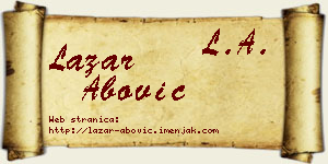 Lazar Abović vizit kartica